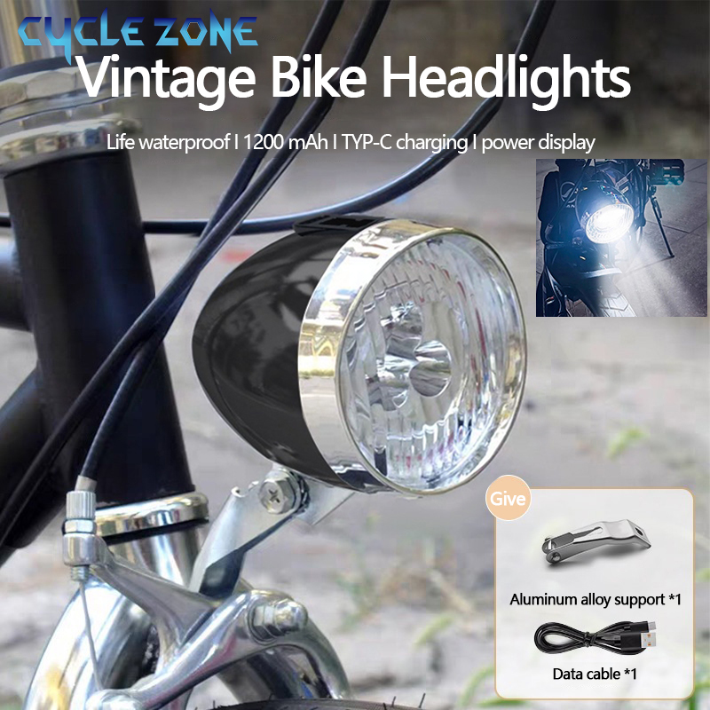 Bike Dynamo Light - Retro Lampka Rowerowa Typu C Ładowalna
