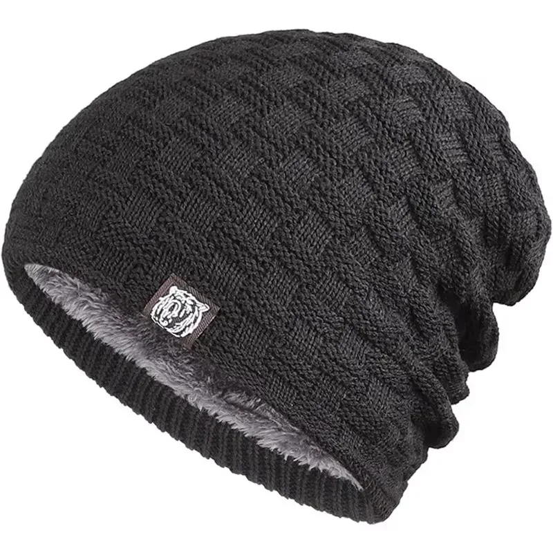 Cycling Gear In Winter - Męska czapka zimowa z pluszową podszewką,