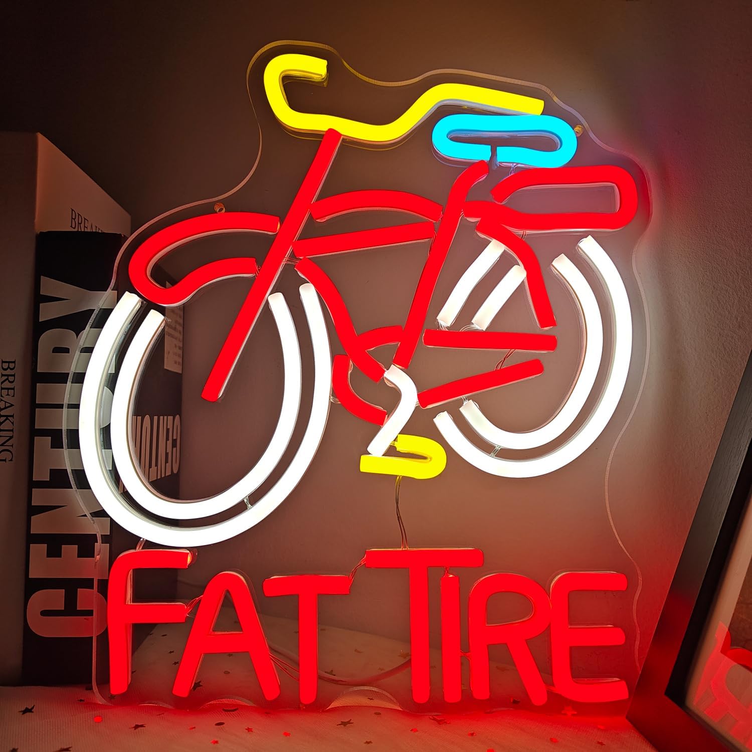 Cycling Gear Shop - Świecący LED neonowy szyld Fat Tire