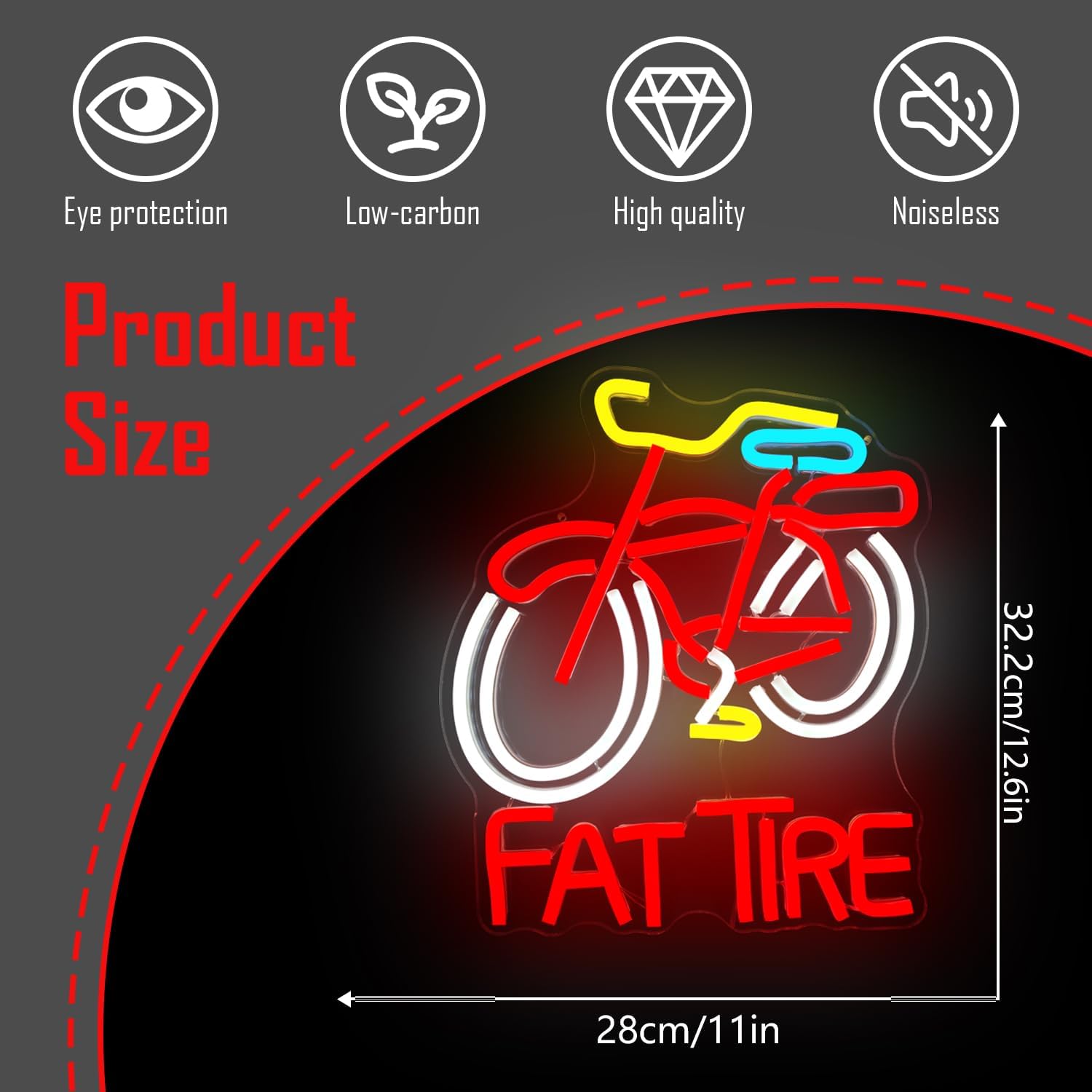 Świecący LED neonowy szyld Fat – Cycling Gear Shop recenzja i cena