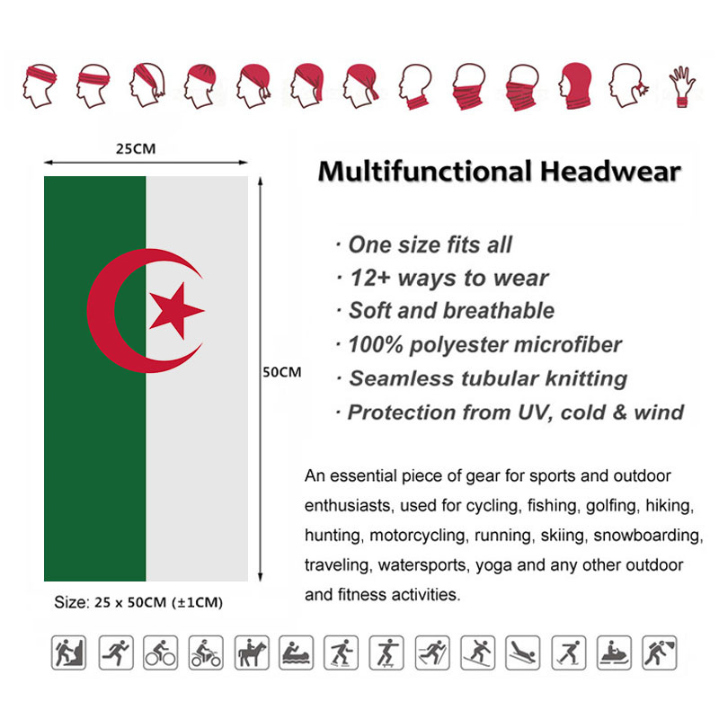 Algeria Flaga Bandana z nadruk – Cycling Headwear recenzja i cena